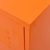 vidaXL TV Cabinet Orange Steel Medium Rectangular Modern Levelers