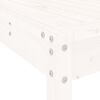 vidaXL Garden Bar Set White Solid Pine Wood Footrest Garden Bar Set