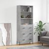 vidaXL Highboard Concrete Grey Engineered wood, metal Standard Highboard