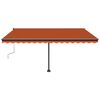 vidaXL Retractable Awning Orange and brown