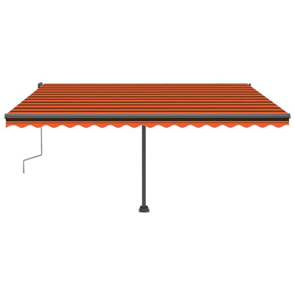 vidaXL Retractable Awning Orange and brown