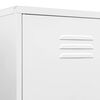 vidaXL Wardrobe White Steel Medium Height-Adjustable Shelves Wardrobe