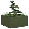vidaXL Planter Olive Green Cold-Rolled Steel Large Decorative Inlays