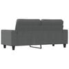 vidaXL 2-seater Sofa Dark Gray Polyester, Metal, Foam Medium