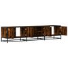 vidaXL TV Cabinet Smoked Oak Engineered Wood, Metal Large TV Cabinet