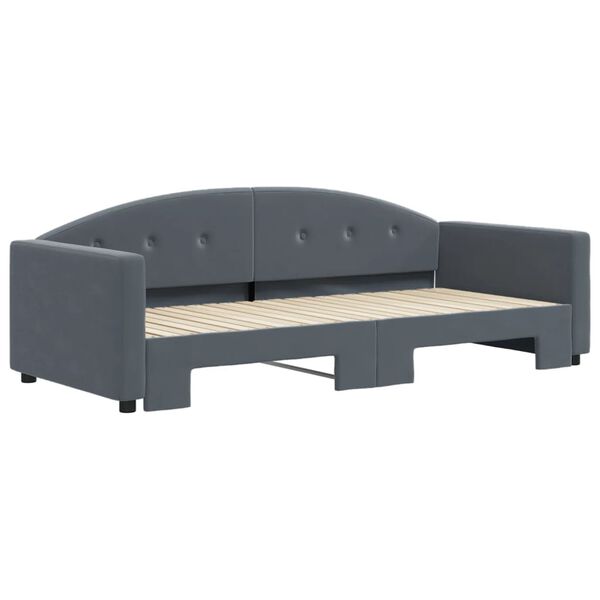 vidaXL Daybed With Trundle Dark Grey