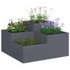 vidaXL Garden Planter Anthracite 100 x 100 x 48 cm Steel