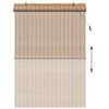 vidaXL Roller Blind with Curtains Nature 55.12 x 86.61 in Bamboo