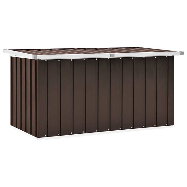 vidaXL Storage Box Brown Galvanized steel Medium Storage Box