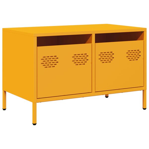 vidaXL TV Cabinet Mustard Yellow Cold-rolled steel Medium