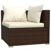 vidaXL Garden Lounge Set Brown PE rattan Large Modular