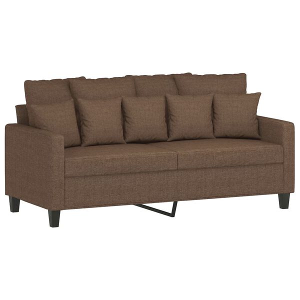 vidaXL 2-seater Sofa Brown Fabric (100% polyester), metal, textilene