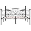 vidaXL Bed Frame Black Metal, Plywood Super King Tough Bed Frame