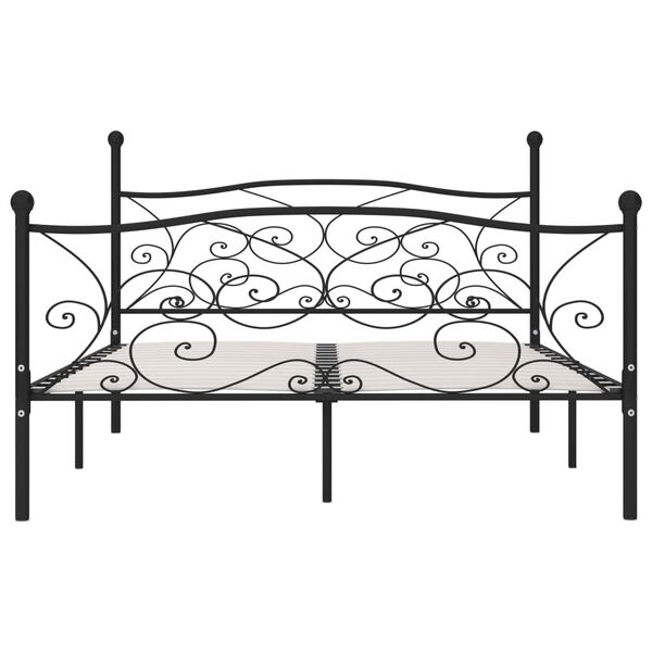 vidaXL Bed Frame Black Metal, Plywood Super King Tough Bed Frame