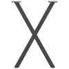 vidaXL Dining Table Leg Set of 2 Anthracite Powder-coated Steel Small