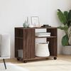 vidaXL Side Table Brown Oak Engineered Wood Medium Side Table