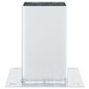 vidaXL Post Bases Square 4 pcs Silver 3.19x3.19" Galvanised Steel