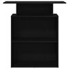 vidaXL Reception Desk Black Engineered wood 39.4 in x 15.7 in x 40.9 in