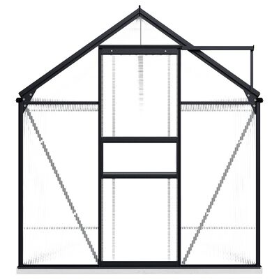 vidaXL Greenhouse with Base Frame Anthracite Aluminum 63.4 ft²
