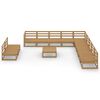 vidaXL Garden Lounge Set Honey brown Solid pine wood Large Modular