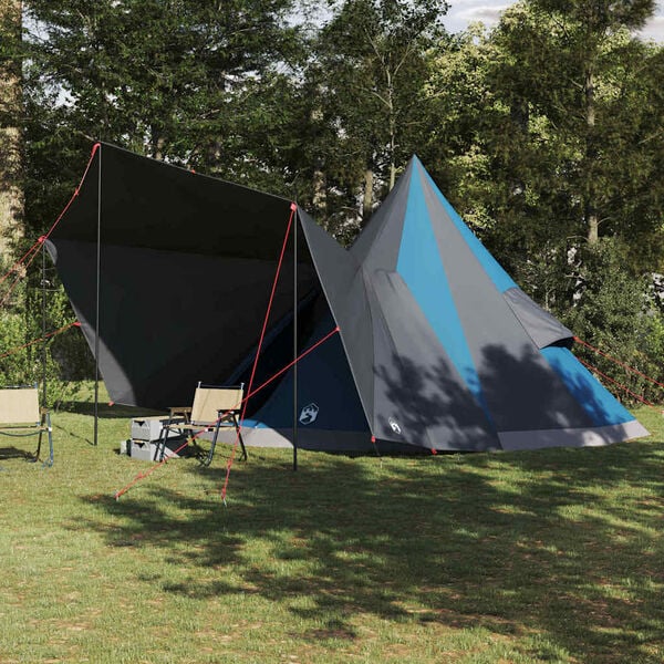 vidaXL Family Tipi Tent Folding Blue and Grey 510 x 690 x 330 cm
