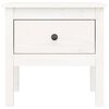 vidaXL Side Table White Solid pine wood Small Side Table Square