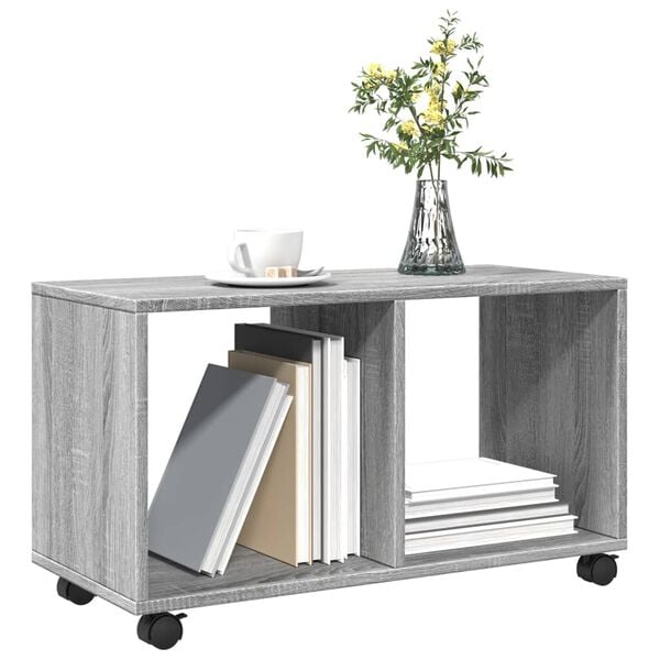 vidaXL Rolling cabinet Grey Sonoma Engineered wood Compact