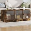 vidaXL Coffee Table Smoked Oak Engineered Wood, Glass