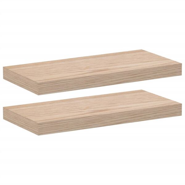 vidaXL Floating Shelf Set of 2 Oak Engineered wood with oak veneer