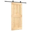 vidaXL Sliding Door with Hardware Set 35.4x82.7" Solid Wood Pine