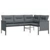 vidaXL Garden Corner Sofa Anthracite