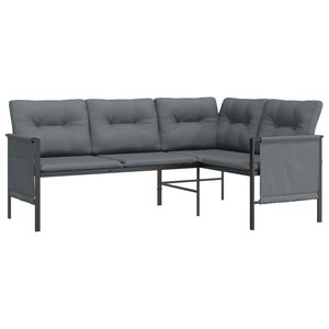 vidaXL Garden Corner Sofa Anthracite