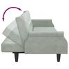 vidaXL Sofa Bed Light Gray Velvet (100% polyester), plywood 2-Seater