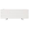 vidaXL Garden Planter White Solid pinewood Decorative Inlays
