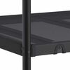 vidaXL Bunk Bed Black Steel Standard Bunk Bed Rectangular Modern