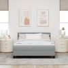 vidaXL Box Spring Bed with Mattress Light gray 55.1" x 78.7" fabric