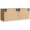 vidaXL Wall Cabinet Set of 2 Honey brown Solid pinewood