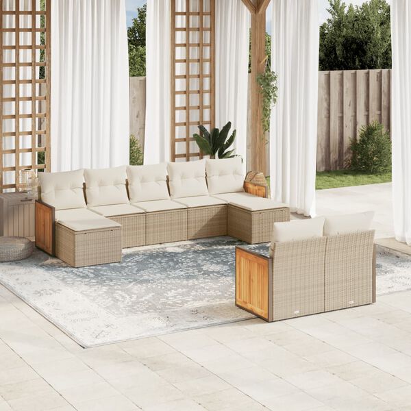 vidaXL Garden Sofa Set Beige