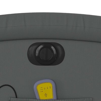 Close-up of recliner back with control knob