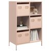 vidaXL Highboard Pink Cold-rolled steel 26.8x15.4x40.7 in Highboard