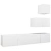 vidaXL TV Cabinet Set White Engineered wood Standard TV Cabinet Set