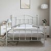 vidaXL Bed Frame White Powder-coated steel 39.4 x 78.7 in Bed Frame