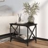 vidaXL Side Table Black Engineered wood, Steel Small Side Table