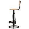 vidaXL Bar Stool Set of 2 Brown and Black Solid mango wood, iron