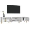 vidaXL TV Cabinet High Gloss White Engineered wood, eucalyptus wood