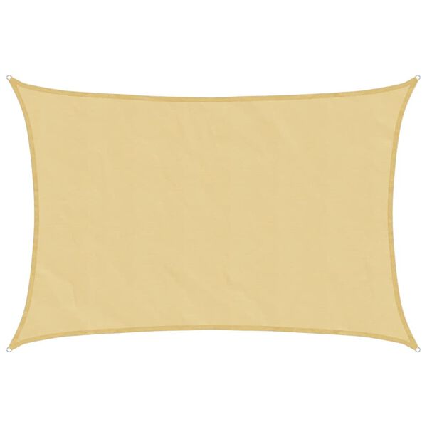 vidaXL Sun Shade Sail Sand 16.4x9.8' 100% Polyester Oxford