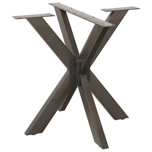 vidaXL Dining Table Leg Spider Shape Natural Steel 33.5 x 33.5 x (28.3-28.7) " Steel
