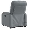 vidaXL Electric Stand Up Massage Recliner Chair Grey Faux leather Standard