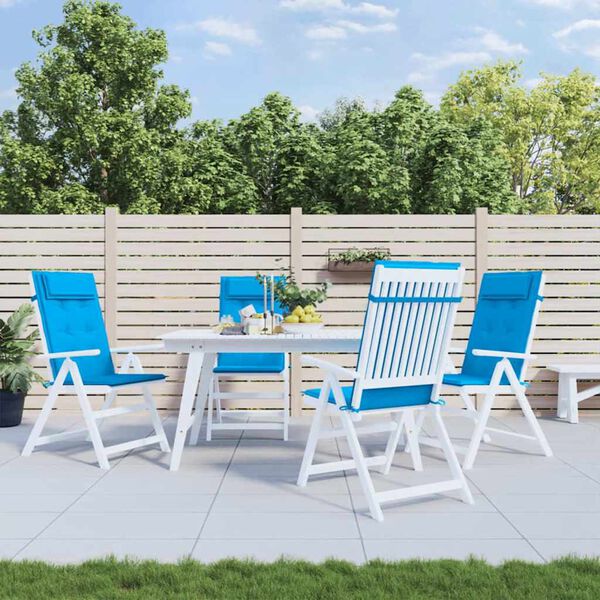 vidaXL Highback Chair Cushion Set of 4 Light Blue