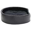 vidaXL Dog Bed Black Faux leather, plush, PP cotton, foam Medium